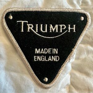 Triumph Black and White Embroidered Patch
